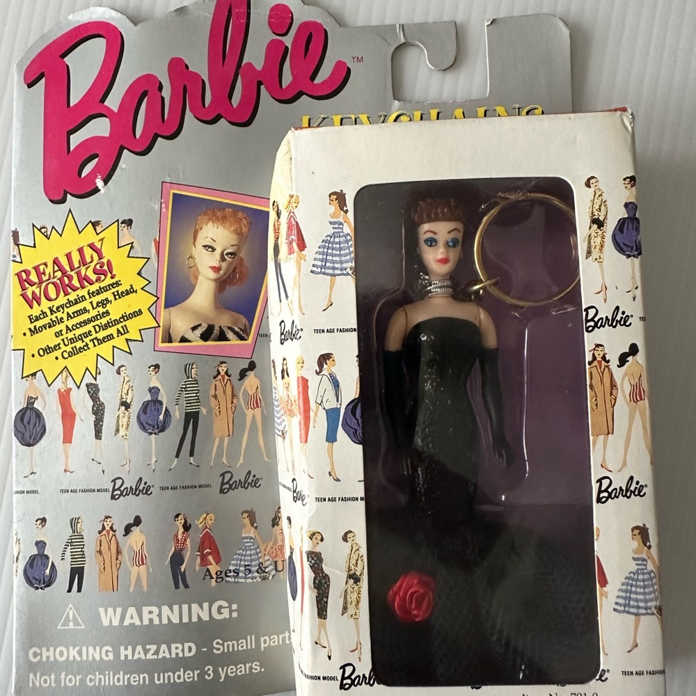 Vintage, Barbie "Solo In The Spotlight" Black Dress Doll Keyring